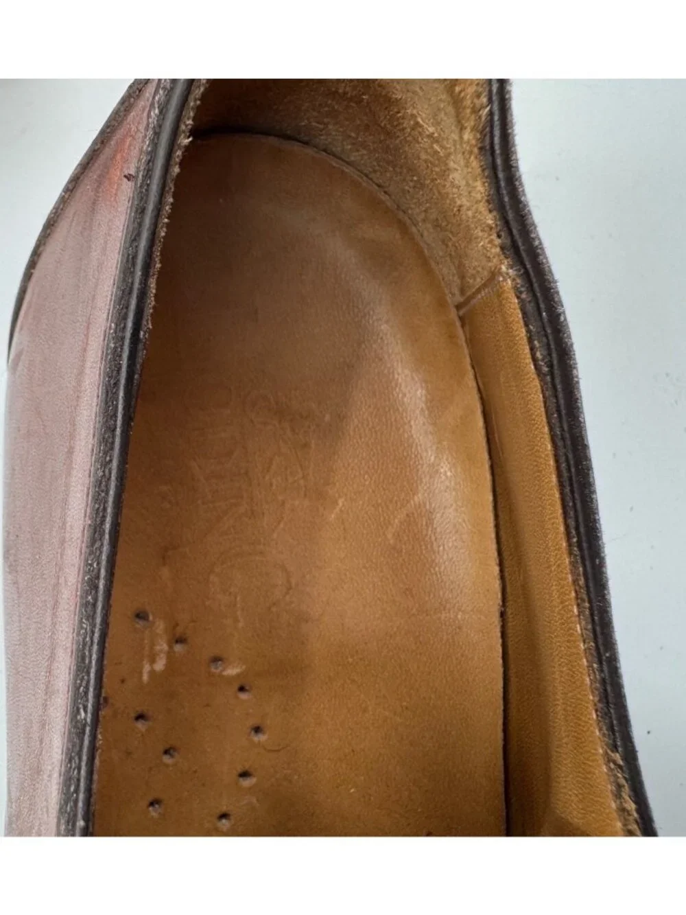 Loding Mens Brown Leather Monk Strap Shoes Size UK 7 US 8 With Goodyear Welt